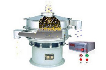 超聲波振動篩工作原理：物料進入超聲波振動篩體內(nèi)，通過振動電機與超聲波換能器的配合使用實現(xiàn)，物料的篩分，分級，除雜等篩分目的。