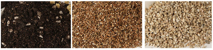 砂土，黃土，石粉等物料展示。