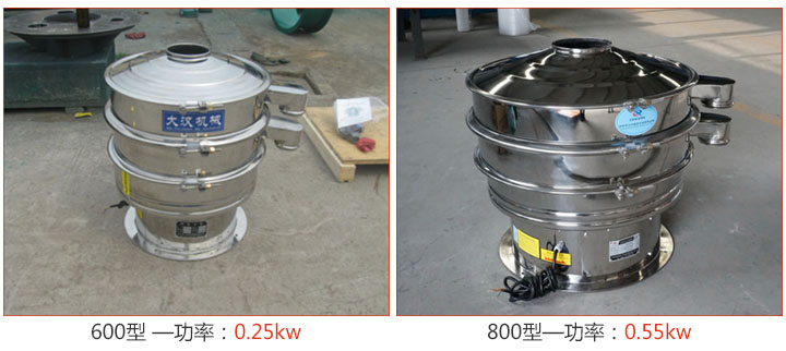 食品振動篩同種材質有不同大小的型號，而型號的不同就會影響價格。