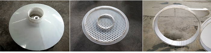 塑料防腐蝕振動篩防塵蓋，網(wǎng)架，篩框展示圖。